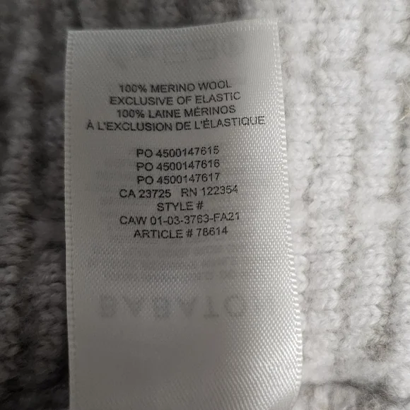 Aritzia Babaton Lacer Cardigan 100% Merino Wool Grey White Tweed Knit Size S - Picture 11 of 11
